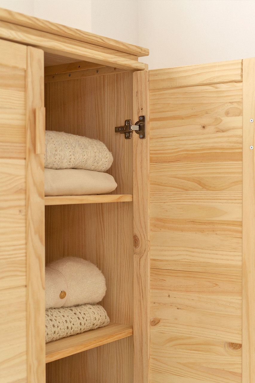 Imagen de ambiente 2 para:Armario con puertas y cajones de madera natural